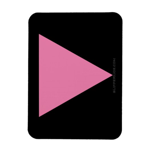 SlipperyJoe's roze driehoekige vlag helder roze sy Magneet (Verticaal)