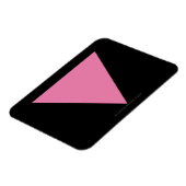 SlipperyJoe's roze driehoekige vlag helder roze sy Magneet (Linkerzijde)