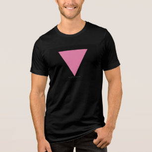 SlipperyJoe's roze driehoekige vlag helder roze sy Tri-Blend Shirt