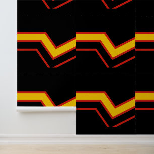SlipperyJoe's rubber trotsky-vlag pijlen chevrons  Behang