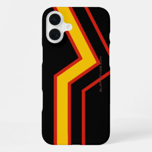 SlipperyJoe's rubber trotsky vlag pijlen chevrons  iPhone 16 Plus Hoesje
