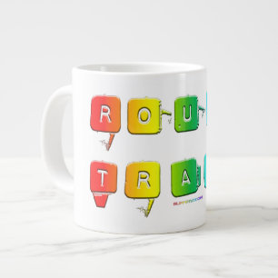 SlipperyJoe's ruwe handel queer pop typografie sla Extra Grote Beker