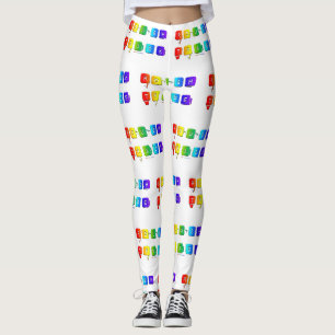 SlipperyJoe's ruwe handel queer pop typografie sla Leggings