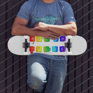 SlipperyJoe's ruwe handel queer pop typografie sla Skateboard