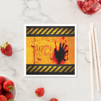 SlipperyJoe's ruwe Happy Halloween grafische jagge Servet