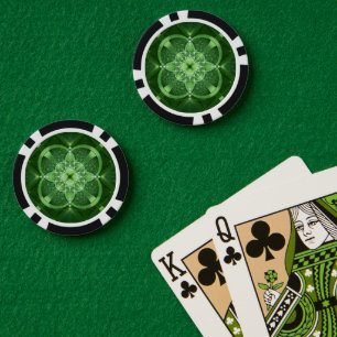 SlipperyJoe's Saint Patrick's Day gloeiende vier b Poker Chips