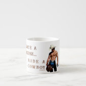 SlipperyJoe's save horse ride rietje cowboy pet mu Espresso Kop (Voorkant)