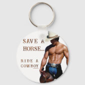 SlipperyJoe's save horse ride rietje cowboy pet mu Sleutelhanger (Achterkant)