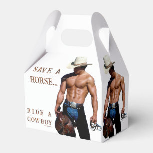 SlipperyJoe's save paard rijden strohoed cowboyhoe Bedankdoosjes