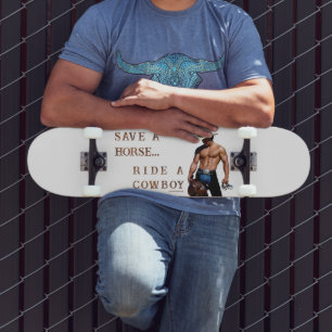 SlipperyJoe's save paard rijden strohoed cowboyhoe Skateboard