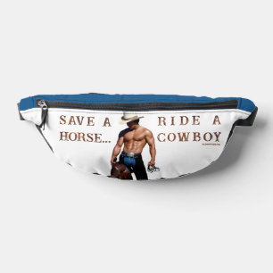 SlipperyJoe's save paard rijden strooien cowboyhoe Heuptasje