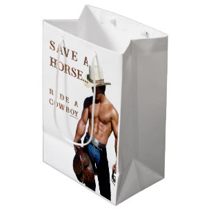 SlipperyJoe's save paard rijden strooien cowboyhoe Medium Cadeauzakje