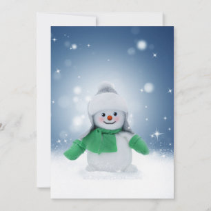 SlipperyJoe's schattige kerst-sneeuwmannenpersonag Feestdagenkaart