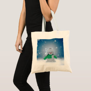 SlipperyJoe's schattige kerst-sneeuwmannenpersonag Tote Bag