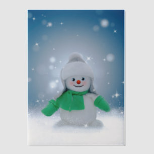 SlipperyJoe's schattige kerst-sneeuwmannetje Vellum Uitnodigingen