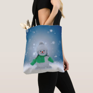 SlipperyJoe's schattige Kerstmis-sneeuwmannetje ka Draagtas