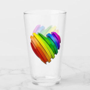 SlipperyJoe's sculpturale driedimensionale hart b Glas