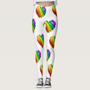 SlipperyJoe's sculpturale driedimensionale hart b Leggings