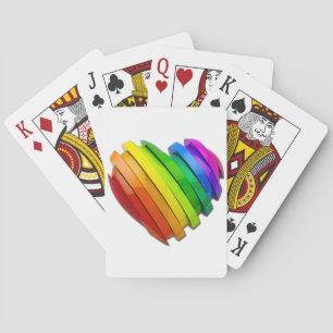 SlipperyJoe's sculpturale driedimensionale hart b Pokerkaarten