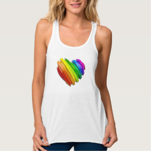 SlipperyJoe's sculpturale driedimensionale hart b Tanktop