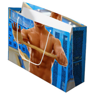 SlipperyJoe's shirtless gespierde man abs borst sc Groot Cadeauzakje