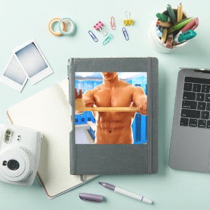 SlipperyJoe's shirtloze gespierde man abs borst sc Sticker