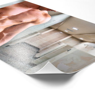 SlipperyJoe's shirtloze gespierde mannelijke torso Foto Afdruk