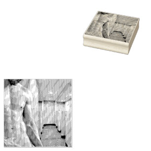 SlipperyJoe's shirtloze gespierde mannen torso six Rubberstempel