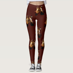SlipperyJoe's shirtloze mannen rug aan rug kerst Leggings