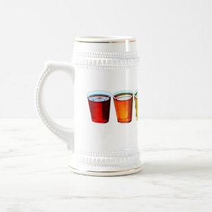 SlipperyJoe's shotglazen zes kopjes horizontaal ge Bierpul