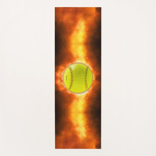 SlipperyJoe's softball op vuurbal vuurbal Yogamat (Voorkant)