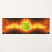 SlipperyJoe's softball op vuurbal vuurbal Yogamat (Voorkant (horizontaal))