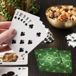 SlipperyJoe's St. Patrick's Day Fractal vortex hol Pokerkaarten