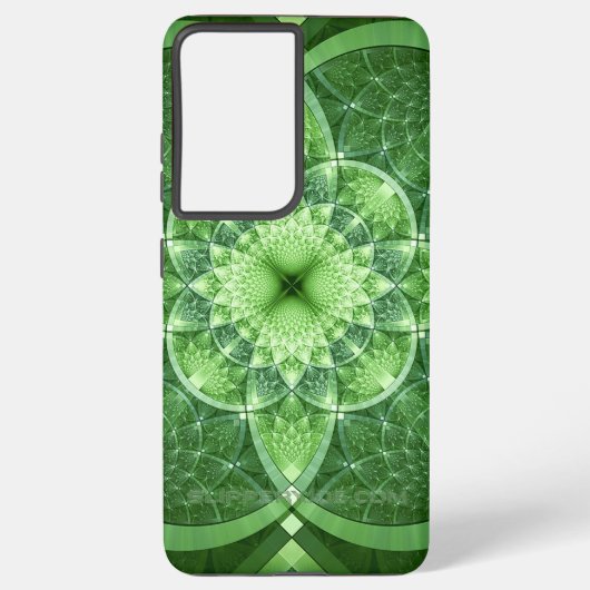 SlipperyJoe's St. Patrick's Day Fractal vortex hol Samsung Galaxy Hoesje (Achterkant)
