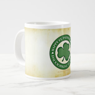 SlipperyJoe's St. Patrick's Day glanzende drieblaa Extra Grote Beker