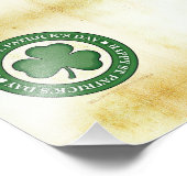 SlipperyJoe's St. Patrick's Day glanzende driekleu Foto Afdruk (Hoek)