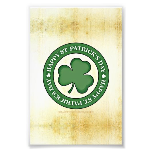 SlipperyJoe's St. Patrick's Day glanzende driekleu Foto Afdruk (Voorkant)