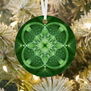 SlipperyJoe's St. Patrick's Day gloeiende vier bla Metalen Ornament