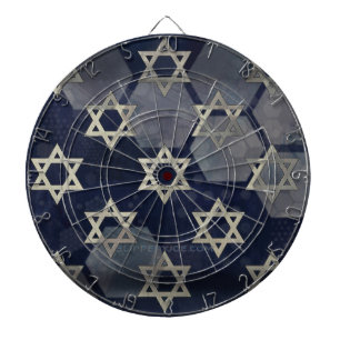 SlipperyJoe's sterke Hanukkah-sfeer Davidster m Dartbord