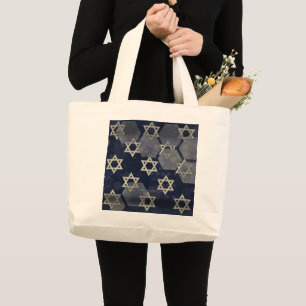 SlipperyJoe's sterke Hanukkah-sfeer Davidster m Grote Tote Bag