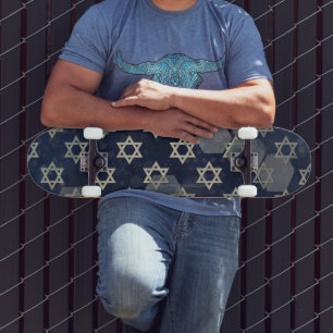 SlipperyJoe's sterke Hanukkah-vibe Ster van David  Skateboard