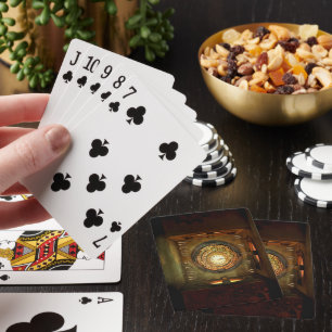 SlipperyJoe's stoomthema Nieuwjaar ronde meta Pokerkaarten