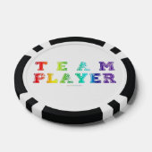 SlipperyJoe's Team Player zegt verloop regenboog c Poker Chips (Enkel)