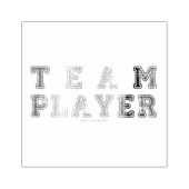 SlipperyJoe's Team Player zegt verloop regenboog c Rubberstempel (Afrduk)