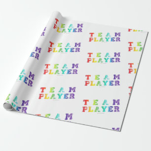 SlipperyJoe's teamspeler gevuld met gladde regenbo Cadeaupapier