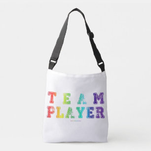 SlipperyJoe's teamspeler gevuld met gladde regenbo Crossbody Tas