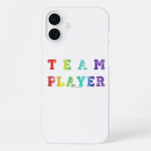 SlipperyJoe's teamspeler gevuld met gladde regenbo iPhone 16 Plus Hoesje