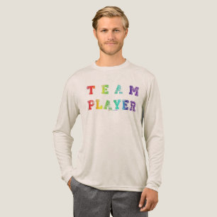 SlipperyJoe's teamspeler gevuld met gladde regenbo Tri-Blend Shirt
