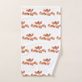 SlipperyJoe's Thanksgiving feuille brun orange tar (Serviette à main)