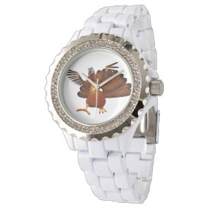 SlipperyJoe's Thanksgiving geanimeerde kalkoen kar Horloge